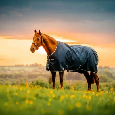 Afbeelding van Horseware Regendeke Amigo Ripstop 900D 0g Witney Navy