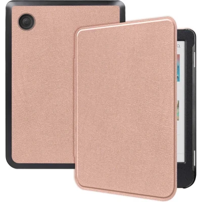 Afbeelding van iMoshion Ereader Cover / Hoesje Geschikt voor Kobo Clara BW Colour Slim Hard Case Sleepcover Bookcase zonder stand Rosé goud