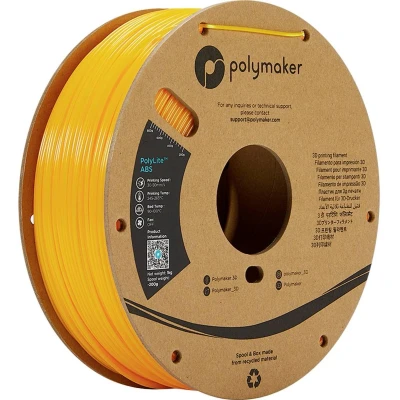 Afbeelding van Polymaker PE01006 PolyLite Filament ABS kunststof Geurarm 1.75 mm 1000 g Geel 1 stuk(s)