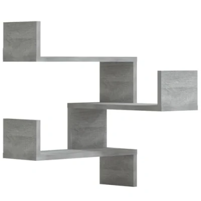 Afbeelding van vidaXL Hoekplanken, 2 stuks, Sonoma grijs, 40 x 50 cm, hout