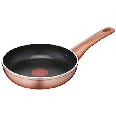 Afbeelding van Lagostina Koperen pan, buitenkant koperlook, anti aanbaklaag, diameter 20 cm, zwart