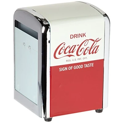 Afbeelding van Tablecraft CC381 Coca Cola Napkin Dispenser, Half Rood