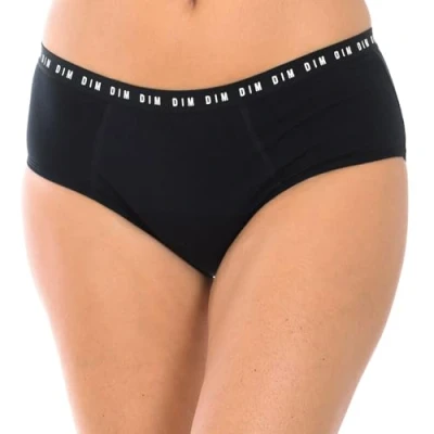 Afbeelding van DIM Klassieke menstruatie van biologisch katoen, zware menstruatie/nacht, 1 boxershorts voor dames (1 stuk), zwart, L
