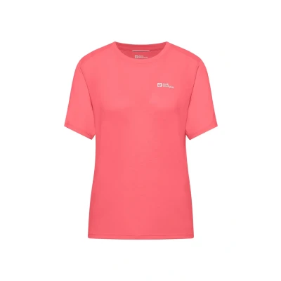 Afbeelding van Jack Wolfskin Sport Tshirt, Dames, Maat: Large, Sunset coral