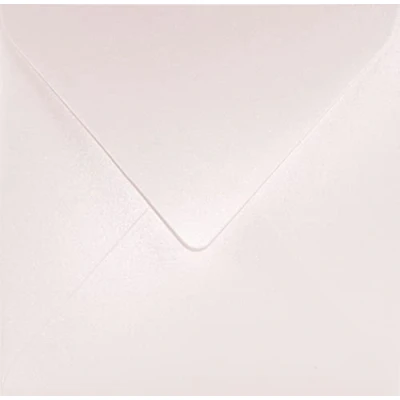 Afbeelding van Netuno 100 vierkante enveloppen lichtroze 153 x mm Aster metallic Candy Pink puntige flap parelmoer glanzende voor uitnodigingen verjaardag bruiloft wenskaarten