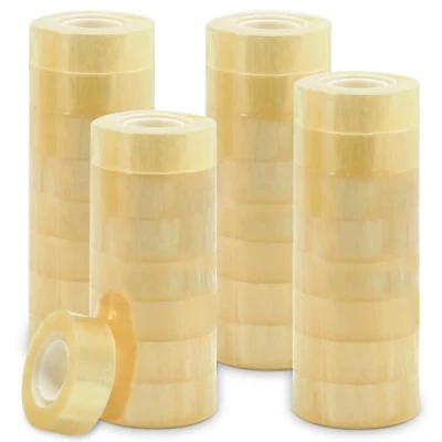 Afbeelding van Waytex 32 stuks kantoorplakband, transparant, glanzend, hoge kleefkracht, breedte 19 mm, rol van 33 m, professionele kwaliteit, dikte 50 micron
