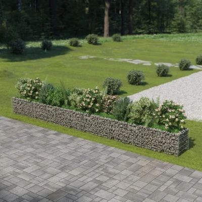 Afbeelding van Gabion plantenbak verhoogd 540x50x50 cm gegalvaniseerd staal