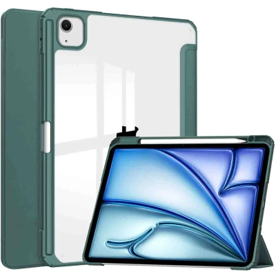 Afbeelding van imoshion Tablet Hoes Geschikt voor iPad Air 13 inch (2024) M2 Trifold Hardcase Bookcase Groen /Groen