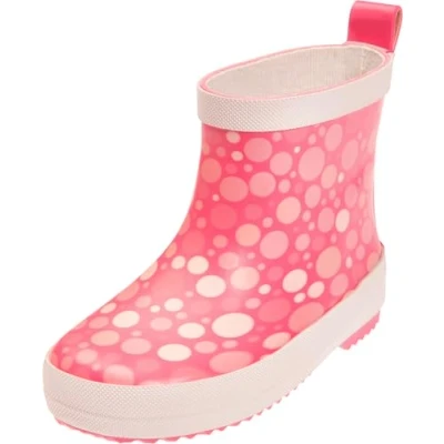 Afbeelding van Playshoes Bottes de pluie mi tige unisexes pour enfant, Corail à pois, 19 EU