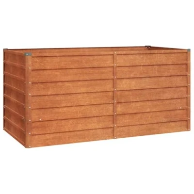 Afbeelding van vidaXL Verhoogd bed voor de tuin, roestkleurig, 160 x 80 77 cm, cortenstaal