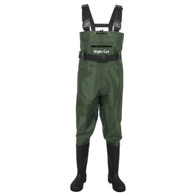 Image de Night Cat pêche Waders Cuissardes pour Hommes Femmes Chasse Poitrine avec Bottes imperméable Respirant Crosswater