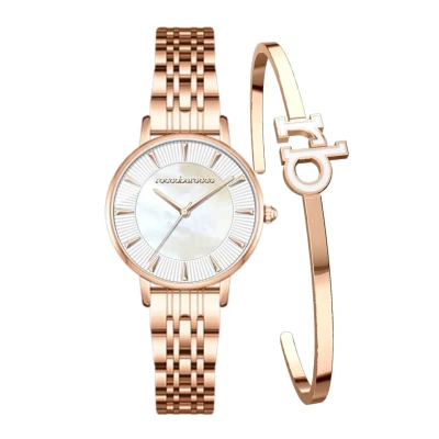 Afbeelding van Roccobarocco RB SLIM SET Horloge, Dames, Maat: One Size, Rosegold white