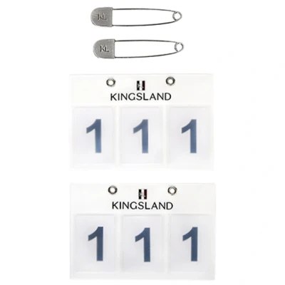Afbeelding van Kingsland Classic 3 pocket Nummerhouder Startnummer Wit