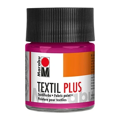 Afbeelding van Marabu Textil Plus 17150005005 textielverf voor donkere stoffen, 50 ml, geschikt stofschilderen en stofdruk, wasbaar tot 40 C na bevestiging