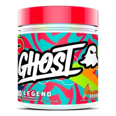 Afbeelding van Ghost Legend Pre workout Cafeïne, Bèta Alanine, L Citrulline Orange Creme smaak 660 gram (30 porties)