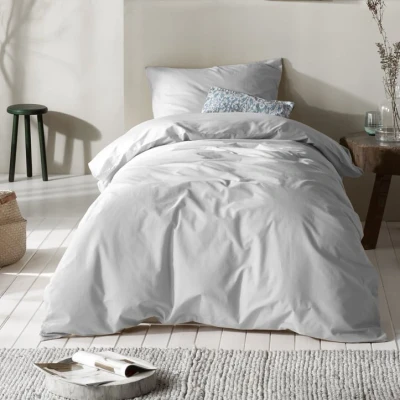 Afbeelding van Moodit Dekbedovertrek Basil Silver Eenpersoons 140 x 220 cm Katoen