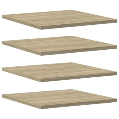 Afbeelding van vidaXL Wandschappen 4 st 40x40x1,5 cm spaanplaat sonoma eikenkleurig