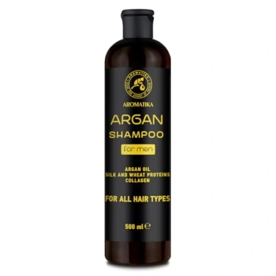Afbeelding van shampoo voor mannen Argania 500 ml met arganolie natuurlijke plant extracten schoonheid salon well being persoonlijke verzorging zonder