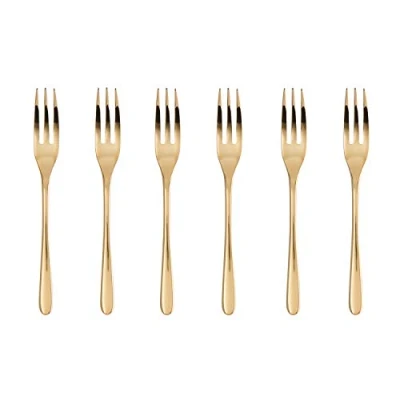 Afbeelding van Sambonet Gebaksvorkjes Taste Goud 6 Stuks