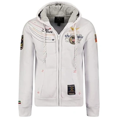 Afbeelding van Geographical Norway Faero Special Herenjas met capuchon, Wit