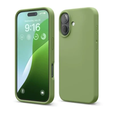 Afbeelding van elago Compatibel met iPhone 16 hoesjes, hoogwaardige vloeibare siliconen hoes, volledige beschermhoes, schokbestendig, slanke telefoonhoes