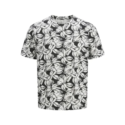 Afbeelding van Jack &amp; Jones Jorsplit CREW NECK Tshirt print, Heren, Maat: Small, Black