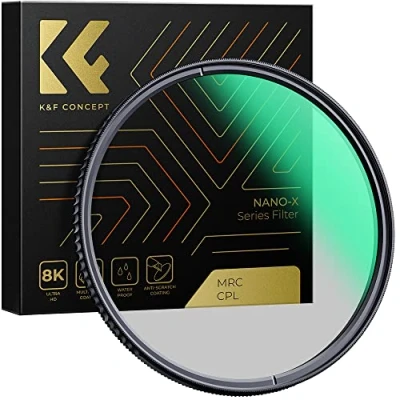 Afbeelding van K&amp;F Concept CPL filter 52 mm 28 lagen dunne circulaire polarisatiefilter meerlaags gepolariseerd MRC (Nano X serie)