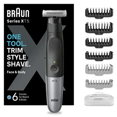 Afbeelding van Braun All in One Series XT5 +8 Stylingtools 4D Flex Scheerblad Style &amp; Scheer XT5200 Grijs