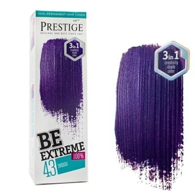 Afbeelding van Be Extreme Toner semi permanente voor haar kleur 43 Indigo zonder ammoniak, peroxide en PPD