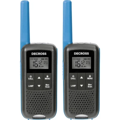 Afbeelding van Decross DC63 Twin EU (8 km), Walkietalkie, Blauw