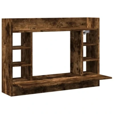 Afbeelding van vidaXL Wandbureau 105x48x75 cm bewerkt hout gerookt eikenkleurig