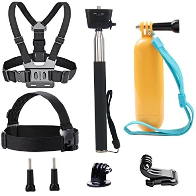 Afbeelding van TEKCAM 4 in 1 accessoireset voor AKASO EK7000 / Campark APEMAN Crosstour 4k, inclusief hoofdriem, lichaamsharnas, selfiestick
