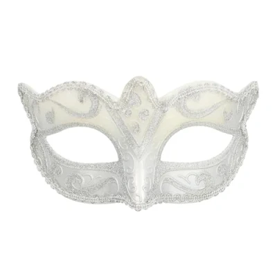 Afbeelding van Boland Oogmasker Venice felina Zilver Volwassenen Showgirl Glamour Carnaval accessoire Venetiaans masker