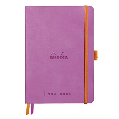 Afbeelding van RHODIA 117771C notitieboek, zacht, bullet journal, goalbook, sering, A5, kleine ruiten, 240 pagina&#039;s, licht papier, ivoorkleurig, 90 g, 2 banden, elastische sluiting, kunstlederen omslag