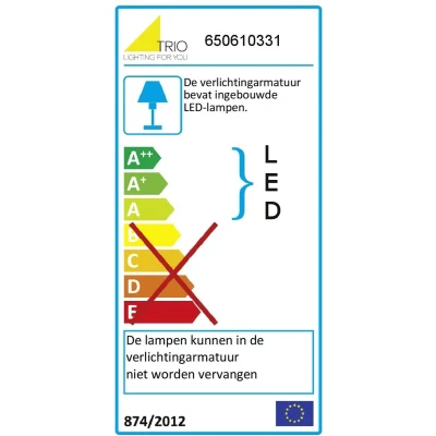 Afbeelding van TRIO ZAGROS Inbouwverlichting Wit mat SMD LED Binnenverlichting