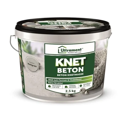 Afbeelding van Ultrament Kneedbeton, hoogwaardig kneedbeton voor creatieve decoratie ideeën, 2,5 kg