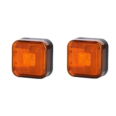 Afbeelding van 2 stuks 81252606096 LED begrenzingslichten 12/24 V, vierkant, oranje