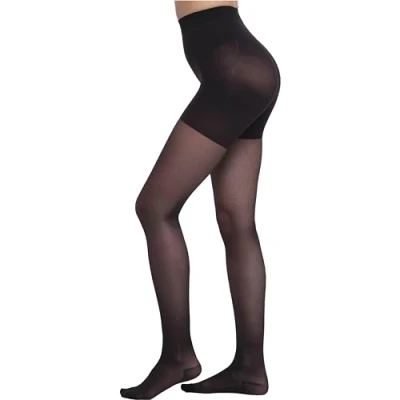 Afbeelding van BeOnTop Gegradueerde compressiekousen voor dames, 70 denier, 17 18 mmHg, elastische met graduele compressie, comfort ondersteuning, panty, Medium Nude
