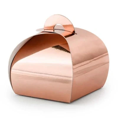 Afbeelding van Partydeco Elegant geschenkdoosje rose goud (10 stuks)