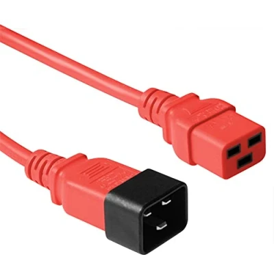 Image de ACT Rallonge de câble d&#039;alimentation IEC 60320 C20 pour C19 CA 230 V 3 m RAL 3020