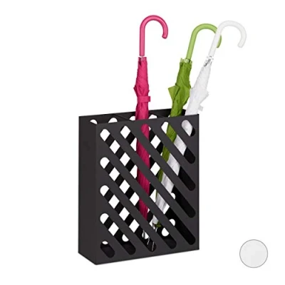 Afbeelding van paraplubak XL staal 48x40x15 cm zwart