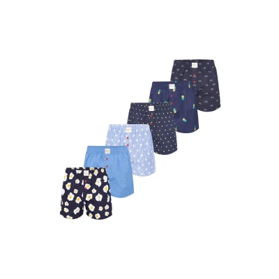 Afbeelding van Phil &amp; Co. Berlin 6 PACK Prints Boxershort, Heren, Maat: Medium, Mix