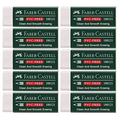 Afbeelding van Faber Castell 188121 gum 7081 N PVC vrij kunststof (10 gum, wit)