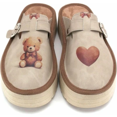 Afbeelding van GOBY Teddybear Sandals Slippers Hoge kwaliteit Handmade Maat 37
