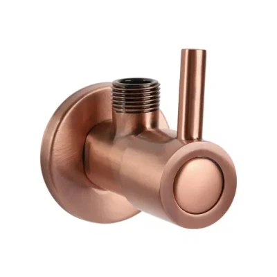 Afbeelding van Differnz Hoekstopkraan Rood Koper Met Rozet 1/2&quot;/ 3/8&quot; Toiletkraan