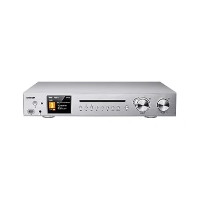 Afbeelding van NOXON A 571 CD hifi stereo tuner met FM, DAB+, Bluetooth, USB, CD, Spotify en internetradio, zilver