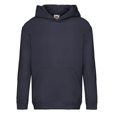 Afbeelding van Fruit Of The Loom Kinder Unisex Premium 70/30 Sweatshirt met Capuchon / Hoodie (Donker Marine)