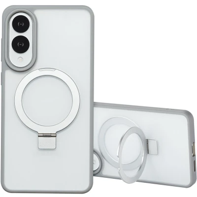 Afbeelding van Accezz Ring Stand Backcover met MagSafe voor de Samsung Galaxy S25 Edge Grey