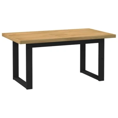 Afbeelding van vidaXL Eettafel NOAIN U vormige poten 160x90x75 cm massief hout