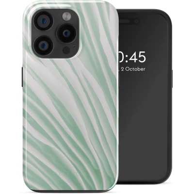 Afbeelding van Selencia Hoesje Geschikt voor iPhone 15 Pro Vivid Backcover MagSafe Nature Grayed Jade